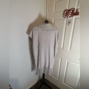 Tan Turtle neck Poncho Style